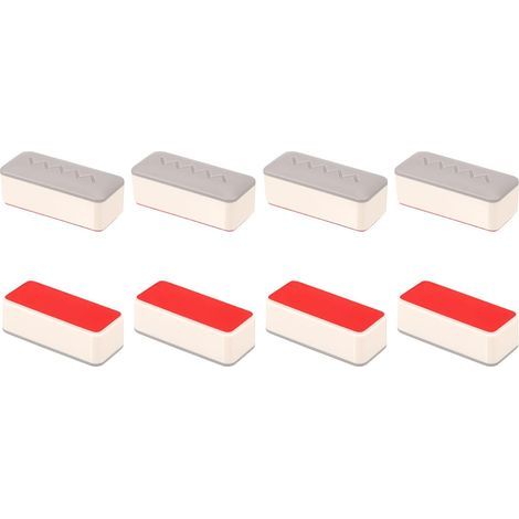 Thick rubber square toilet seat cover with strong adhesive, 20 mm, pack of 8 (1/5)
