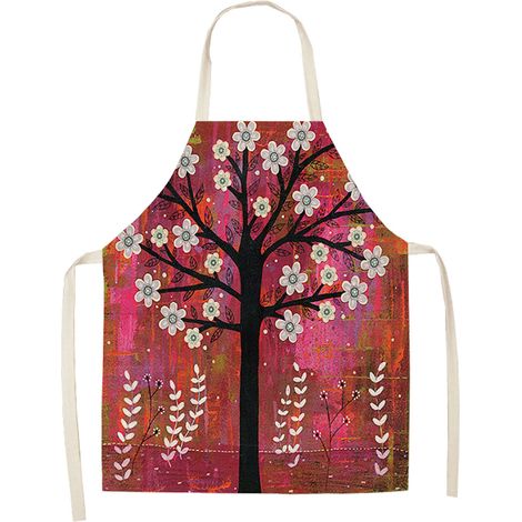 Tablier De Cuisine - Motif Plante Dessin Animé - Imperméable Et Résistant - Pour Cuisson Et Pâtisserie - 1 Pièce (1/2)
