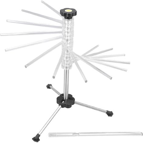 1 Support à pâtes rotatif manuel, Acier inoxydable, Pliable, Gain de place, Cuisine domestique (1/5)