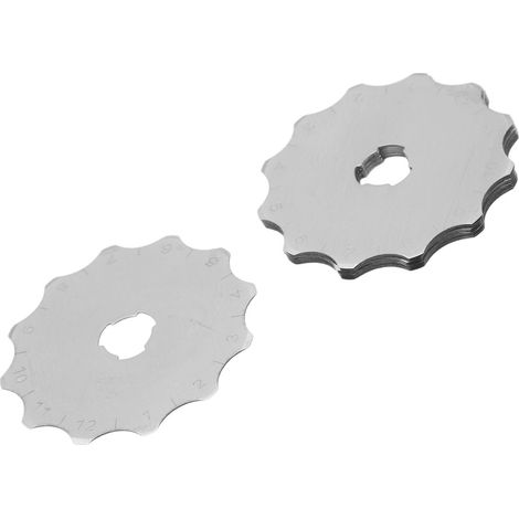 Lot de 10 lames de rechange en acier inoxydable pour cutter rotatif, coupe-tissu et découpe de papier. (1/5)