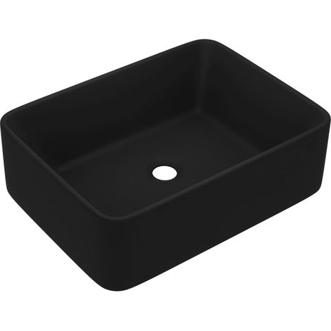 Lavabo de luxe Noir mat 41x30x12 cm Céramique