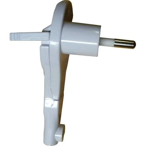 Electraline – Fiche électrique mâle coudée extra plate 2P 6A – Pour espaces confinés – Indice de protection IP20 – Tension 230V – Blanc