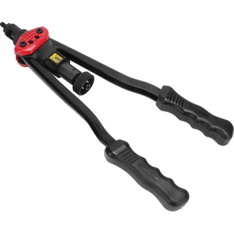 Outil à riveter manuel professionnel, bras en acier au carbone de 40 cm (16 pouces), 11 mandrins interchangeables, jeu de 110 rivets (1/5)