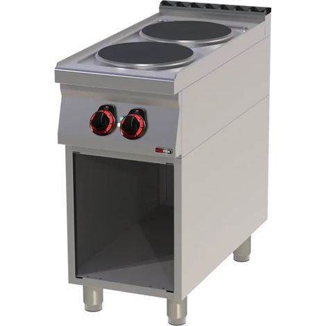 Fourneau électrique 2x feu avec soubassement REDFOX - SP 90/40 E - REDFOX