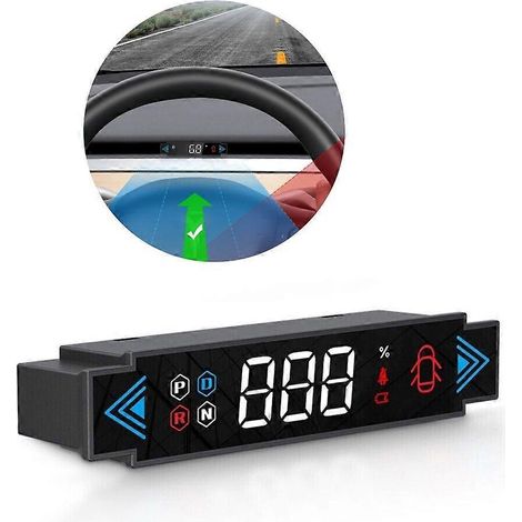 Affichage tête haute (HUD) pour voiture, alarme de niveau, compteur de vitesse, horloge de vitesse, outil pour voiture 3/Y (1/4)