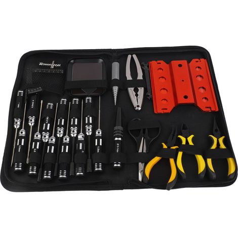 Kit de herramientas RC 44 en 1, kit portátil de herramientas electrónicas para reparación de coches y camiones RC. (1/5)