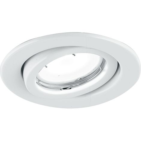 Incasso MATRIX orientabile in metallo bianco con lampadina LED GU inclusa 6W 3000K (luce calda) x8,5 cm.. (1/2)