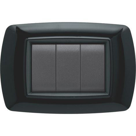 Feb Elettrica PLACCA LIFE Col. Nero 3 posti 20.00 pz