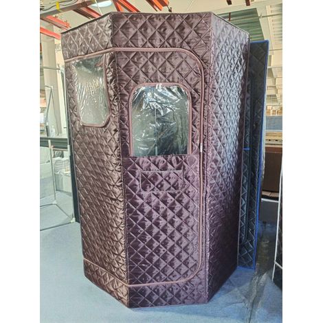 Portable Steam Sauna with Remote & 9 Temp Levels, Brown
