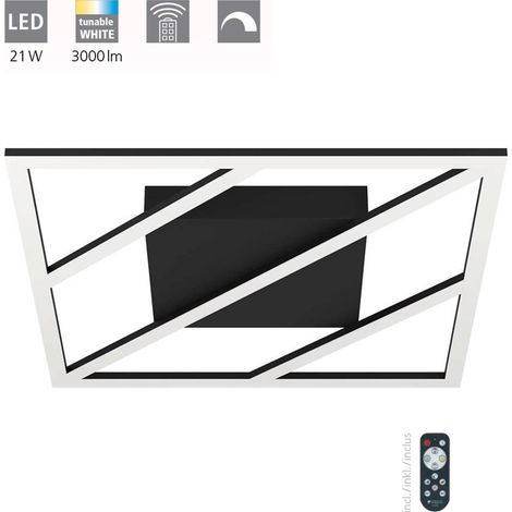 Lampe de plafond ulisano plastique blanc LED 21W 3000-6500K L: 42 cm B: 42 cm H: 5,5 cm Dimmable (1/5)