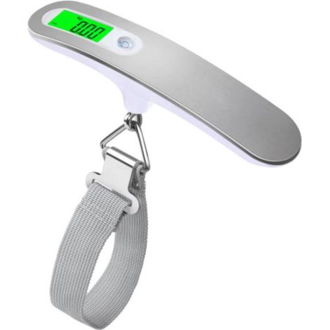 Balance de voyage numérique de haute précision Balance à main pour valises pour valises Poids 50KG capacité, lourde suspendue, argent (1/5)