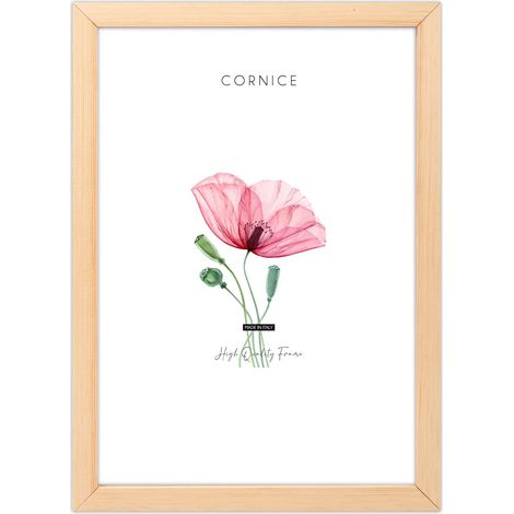 Lupia - Cornice portafoto da parete in Legno Naturale Grezzo NATURAL WOOD, Decorabile e da pitturare, Stile Rustico, Per Foto, Poster, Stampe, Made in Italy 40x50 cm (1/4)