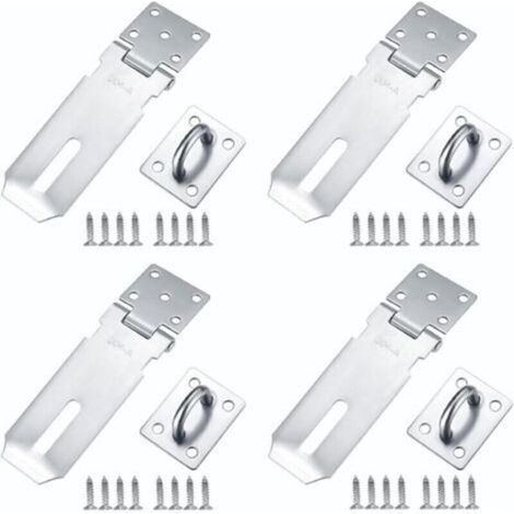4-pack Door Padlocks, Padlock Latches, Padlock Latches, External Door Latches, Door Padlock Latches, Door Latches with Screws, Door Padlocks for Doors and Cabinets (1/4)