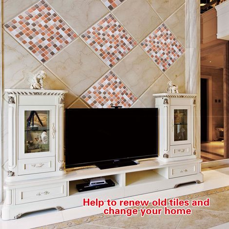 Autocollant mural adhésif pour carrelage, décoration à faire soi-même pour la maison, la chambre, le salon et la salle de bain (YJC0008) (1/5)