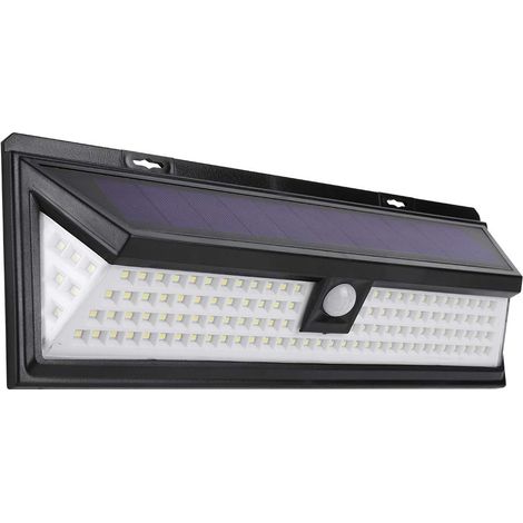 Solar-Wandleuchte mit Bewegungsmelder, kabellose, wasserdichte Solarleuchte für den Außenbereich, Garten-, Zaun- und Hofbeleuchtung mit 3 Modi, 4000 mAh Akku, 118 LEDs (1/5)