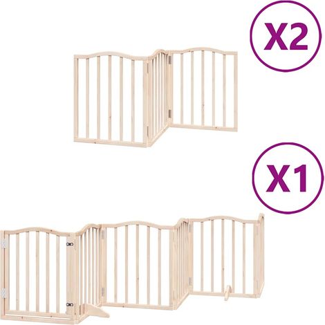 Maison Exclusive - Cancello per Cani Porta Pieghevole 12 Pannelli 300 cm in Pioppo (1/5)