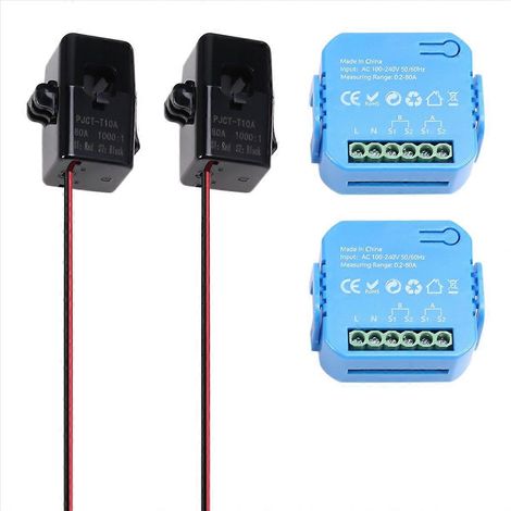 2er-Pack Tuya Smart Life Energiezähler Produktion Verbrauch WLAN (1/5)
