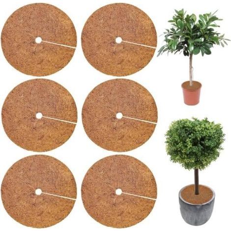 Coconut fiber plant protection mats - Set of 6 - 30 cm - Frost-resistant and moisture-retaining