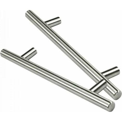 10PCS Poignée Bâton De Porte T- Bar Cuisine Porte Meuble Poignées Acier Inoxydable - Entraxe 96 mm (1/4)