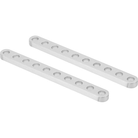 Paire de poutres plates en aluminium, canal à 10 trous, accessoire robot, dimensions 4x8x80mm, modèle 3102-0010-0080. (1/5)