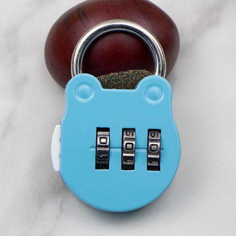 Serrure mini serrure à combinaison cadenas petit cadenas armoire petit sac à dos valise gymnase casier tiroir maison（bleu ciel） (1/5)