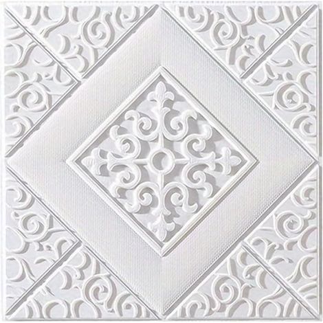 JSSEVN - Juego de 10 pegatinas de pared de espuma 3D autoadhesivas para sala de estar, dormitorio y habitación infantil - Espuma suave con aislamiento acústico (1/5)