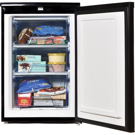 Igenix Under Counter Freezer, 91 Litre, Reversible Doors, Black - IG355B (1/4)
