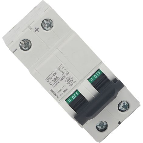 Miniatur-Leistungsschalter C65H-DC 2P 250V Luftleistungsschalter (32A) (1/5)