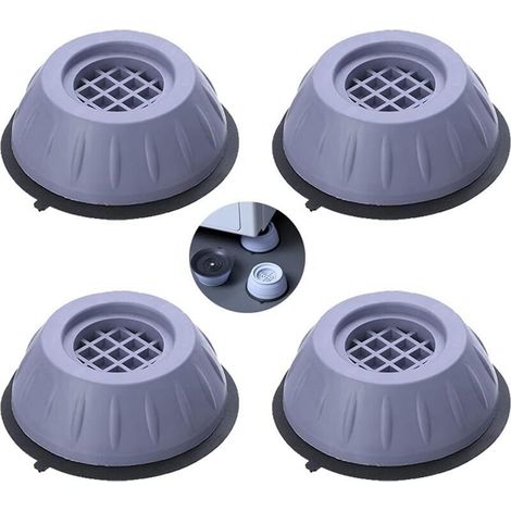 Amortisseurs lave linge,4 pièces Patins Anti Vibration Tampon, Universel Pieds Stabilisateur Piédestal pour Machine à Laver et Réfrigérateur sèche-linge(L) (1/5)