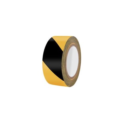 Ruban de Marquage au Sol, Bandes de Sécurité Adhésive, Ruban de Signalisation Jaune et Noir, 48mm30m, pour Utiliser Lieu de Travail et Zone Dangereuse