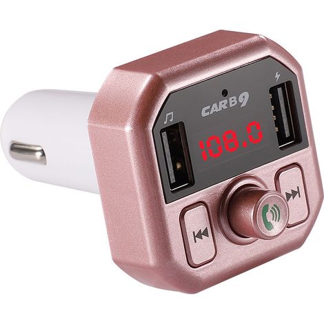 Autoradio MP3 Bluetooth neuf, lecteur ABS, format allume-cigare, B9 – Or rose (1/3)