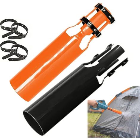 Amplificateur d'air pour souffleur de feuilles, accessoire d'amélioration du flux d'air, double remplacement pour conditions météorologiques, neige, arrière (noir + orange) (1/5)