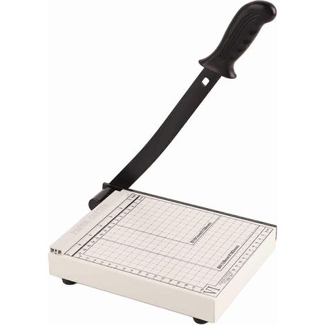 Manueller Papierschneider für präzise und saubere Schnitte, A5-Papierschneider mit gebogenem Griff und Positionierungslineal für Sc