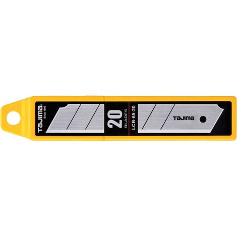 Lame di ricambio Tajima (lame, lame da taglio), 25 mm, per compensato, cartone, pelle e cartongesso - 20 pezzi - LB65-20H