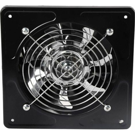 Aérateur permanent 40W pour cuisine et salle de bain – Ouverture 150 mm – Silencieux 50 dB – Air aspiré 1100 m³/h – Design noir