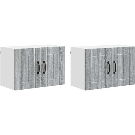 Maison Exclusive - Armadietto a muro LUCCA 2 pcs Grigio Sonoma 60 x 31 x 40 cm