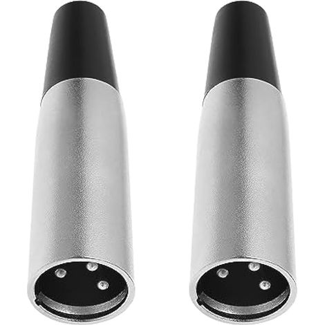 2 pièces Fiche XLR 3 broches Connecteur d'alimentation pour Scooter de mobilité pour Chargeurs de batterie 12V 24V Connecteur XLR mâle Boîtier métallique avec Protecteur de câble Adaptateur fiche jack