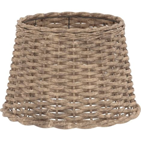 Abat-jour marron Ø40x26 cm osier