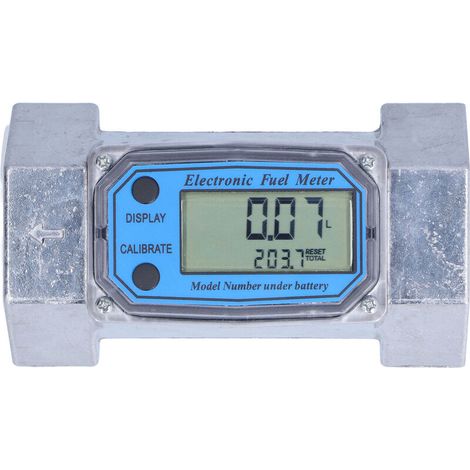 Flussometro elettronico digitale a turbina per carburante, liquidi, acqua e gasolio, 2 pollici, 2,3 V-3,3 V, LLW-50-Crezuo