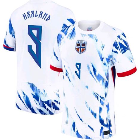 Maillot extérieur de l'équipe nationale de Norvège 24-25, enfant/adulte, n° 9 Haaland uniquement, T-shirt extérieur XXL, n° 9 Haaland extérieur