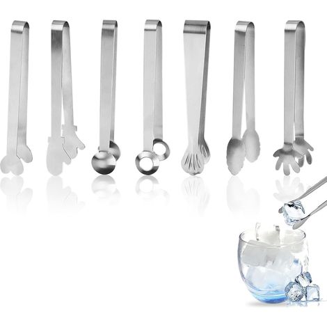 Pince a Glacon, Pinces à Sucre en Acier Inoxydable 12cm Pinces à Pâtisserie Multifonctions Pince Bonbon pour Café Cuisine Mariage Bar Fête Bar et Buffet (1/5)