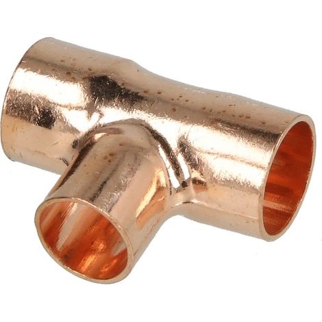 Raccord à braser cuivre té réduit 12 x 10 x 12 mm F/F/F