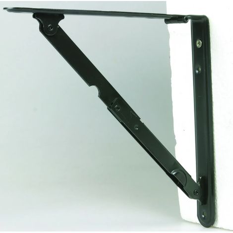 MENSOLA PIEGHEVOLE 30X30 NERO (1/2)