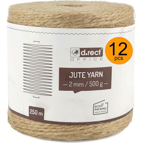 Ficelle de jute 2 mm/500 g, 250 m sur une bobine de 12 pièces (1/5)