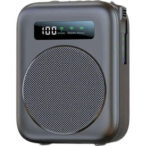 Bluetooth-Sprachverstärker mit kabellosem magnetischem Lavalier-Mikrofon für Klassenzimmer/Yoga/Konferenzen, schwarz (1/5)