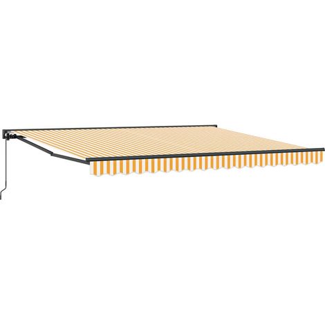 Maison Exclusive - Struttura della tenda Giallo e Bianco 400 × 300 cm