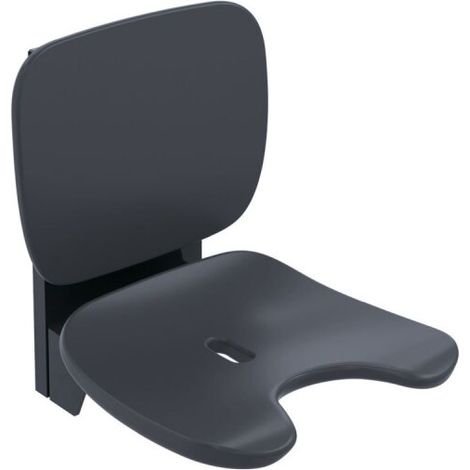 HEWI 802.51.23960 Siège rabattable Komfort, découpe pour l'intimité (1/2)