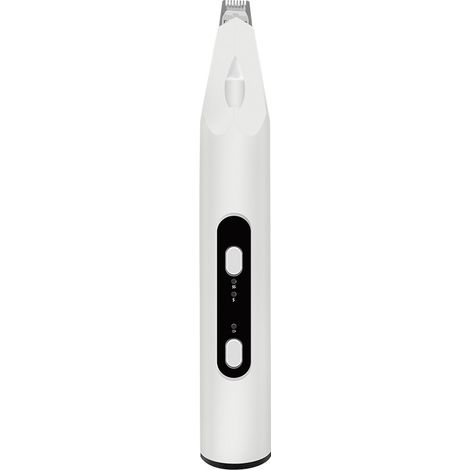 Tondeuse électrique silencieuse pour chats et autres animaux de compagnie, avec lumière LED et lampe anti-teigne - blanche (1/5)