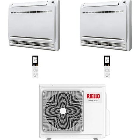Climatizzatore Condizionatore Riello Console Dual Split Inverter R32 9000 + 9000 BTU con U.E AARIA MULTI 250 PI Classe A++/A+
