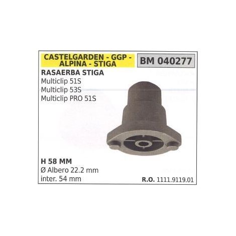 Supporto mozzo portalama rasaerba tagliaerba multiclip 51S 53S STIGA 040277